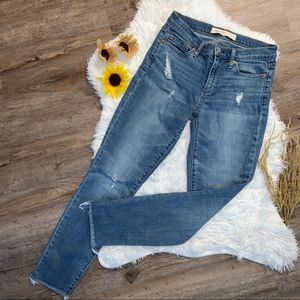 Gap distressed skinny jeans